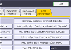 Il·lustració de pantalla del panell d'operacions