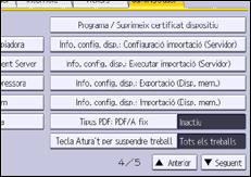Il·lustració de pantalla del panell d'operacions