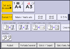 Il·lustració de pantalla del panell d'operacions