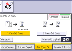Il·lustració de pantalla del panell d'operacions