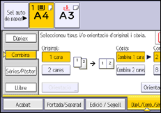 Il·lustració de pantalla del panell d'operacions