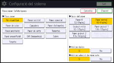 Il·lustració de pantalla del panell d'operacions