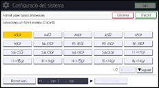 Il·lustració de pantalla del panell d'operacions