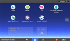 Ilustrace displeje ovládacího panelu