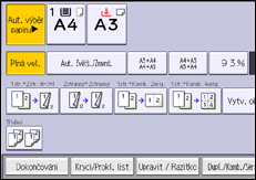 Ilustrace displeje ovládacího panelu
