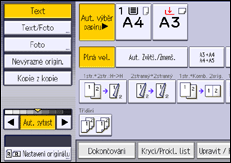 Ilustrace displeje ovládacího panelu