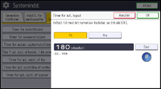 Illustration af displayet på betjeningspanelet
