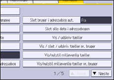 Illustration af displayet på betjeningspanelet