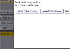 Illustration af displayet på betjeningspanelet