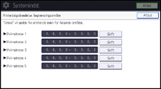 Illustration af displayet på betjeningspanelet