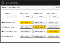 Illustration af displayet på betjeningspanelet