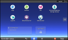 Illustration af displayet på betjeningspanelet