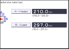 Illustration af displayet på betjeningspanelet