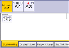 Illustration af displayet på betjeningspanelet