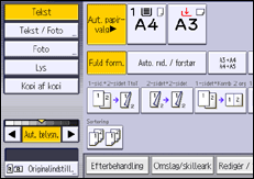 Illustration af displayet på betjeningspanelet