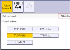 Abbildung Bedienfeld-Display