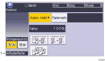 Nummerierte Abbildung Bedienfeld-Display
