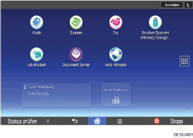 Abbildung Bedienfeld-Display
