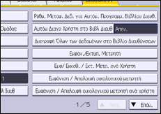 Εικόνα οθόνης πίνακα χειρισμού
