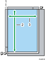 Ilustración del área máxima de escaneo del cristal de exposición