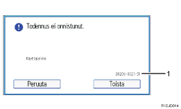 Käyttöpaneelin numeroitu näyttö