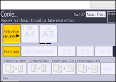 Illustration de l'écran du panneau de commande