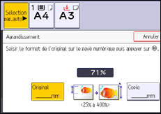 Illustration de l'écran du panneau de commande