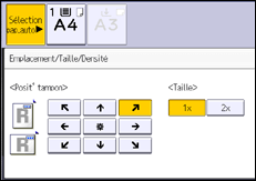 Illustration de l'écran du panneau de commande