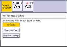 Illustration de l'écran du panneau de commande