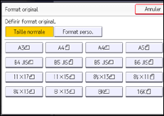 Illustration de l'écran du panneau de commande