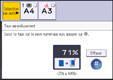 Illustration de l'écran du panneau de commande