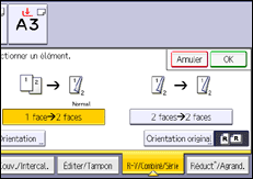 Illustration de l'écran du panneau de commande