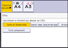 Illustration de l'écran du panneau de commande