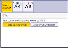 Illustration de l'écran du panneau de commande