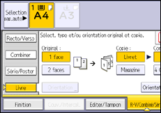 Illustration de l'écran du panneau de commande