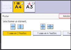 Illustration de l'écran du panneau de commande