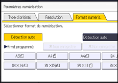 Illustration de l'écran du panneau de commande