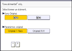 Illustration de l'écran du panneau de commande