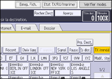 Illustration de l'écran du panneau de commande