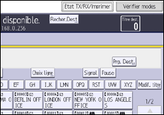 Illustration de l'écran du panneau de commande