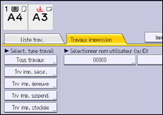 Illustration de l'écran du panneau de commande