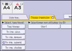 Illustration de l'écran du panneau de commande