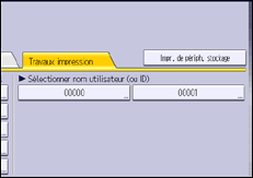 Illustration de l'écran du panneau de commande