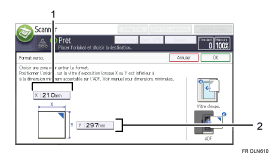 Illustration numérotée du panneau de commande
