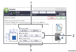 Illustration numérotée du panneau de commande