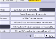 Illustration de l'écran du panneau de commande