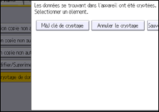 Illustration de l'écran du panneau de commande