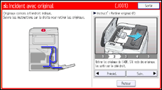 Illustration de l'écran du panneau de commande