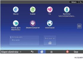 A kezelőpanel ismertetése