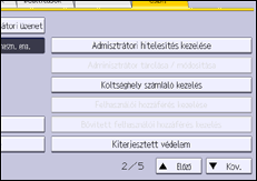 A kezelőpanel ismertetése